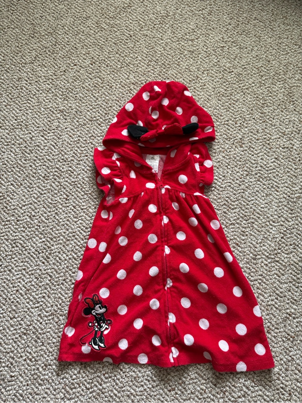 Disney Red and White Polka Dot Minnie Kids Swim Coverup
